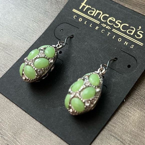 "MINT" DANGLE EARRINGS - Picture 3 of 4